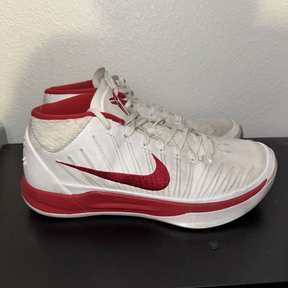 Rare Nike Kobe AD TB Promo White Red Basketball Shoes 942521-114 Men's Size 12